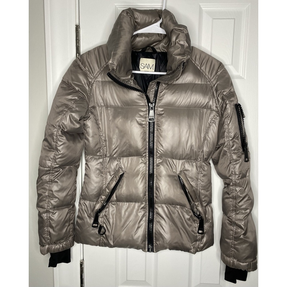 Sam NY Women's Freestyle Down Zip Jacket Pyrite Size XS *read*